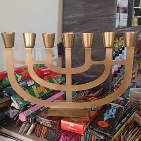 7-Branch Menorah Candle Holder